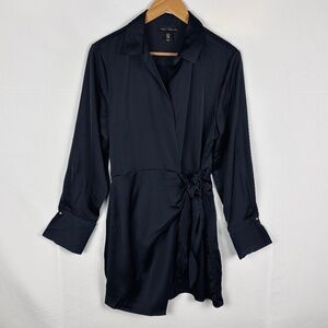 House of Harlow 1960 X Revolve Long sleeve Mini Wrap Dress‎ Sz M Cocktail Party